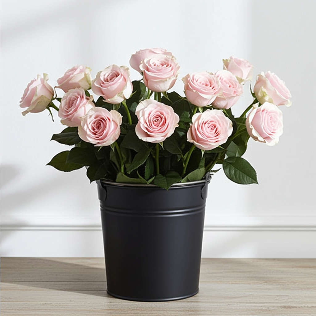 Pink Mondial roses bunch of 25 stems