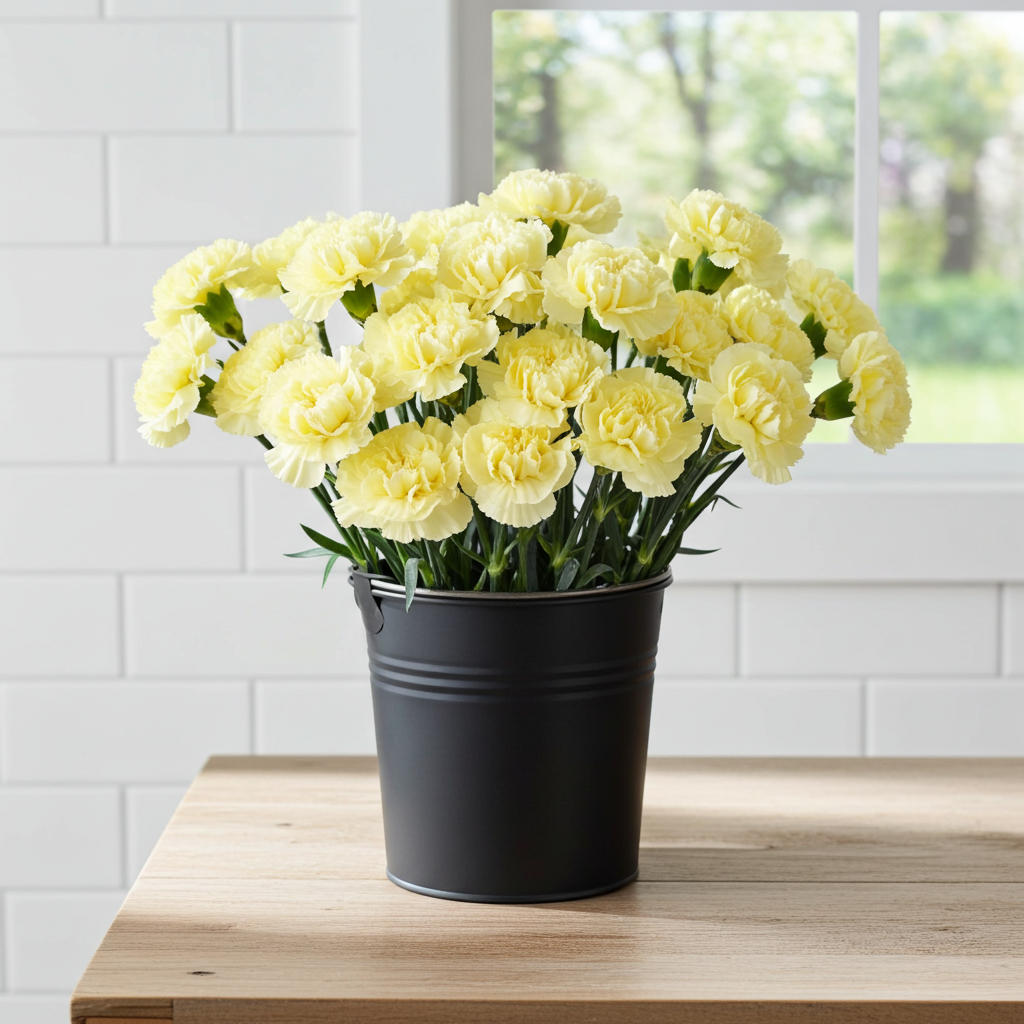 fresh yellow carnations in bulk for arrangements