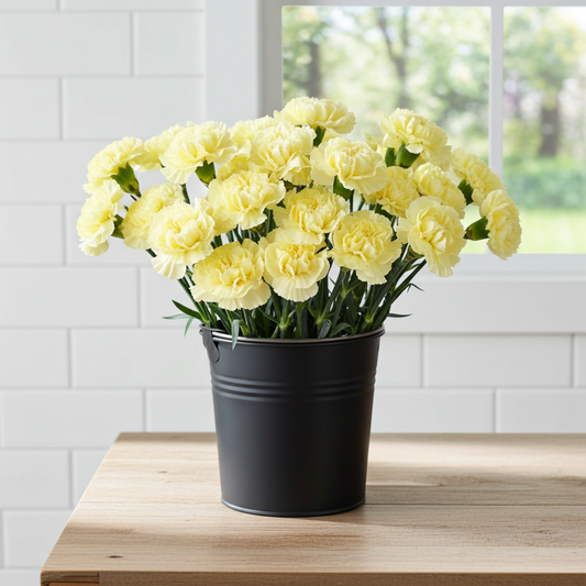 fresh yellow carnations in bulk for arrangements