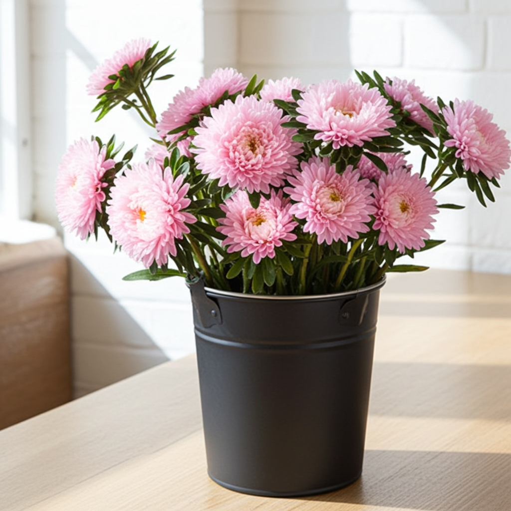 Pink aster stems for bouquet arrangements – Gegesflorist