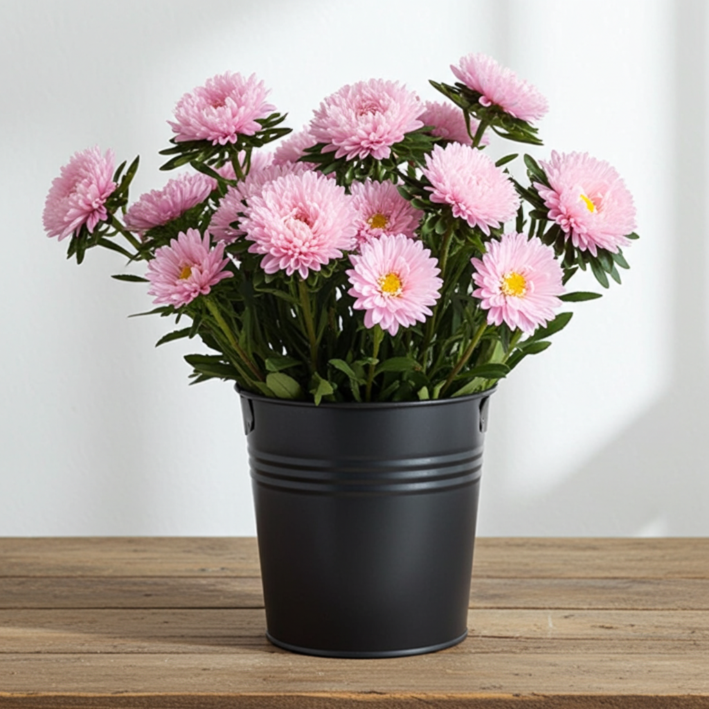 Pink aster fresh bulk flower bunch – Gegesflorist