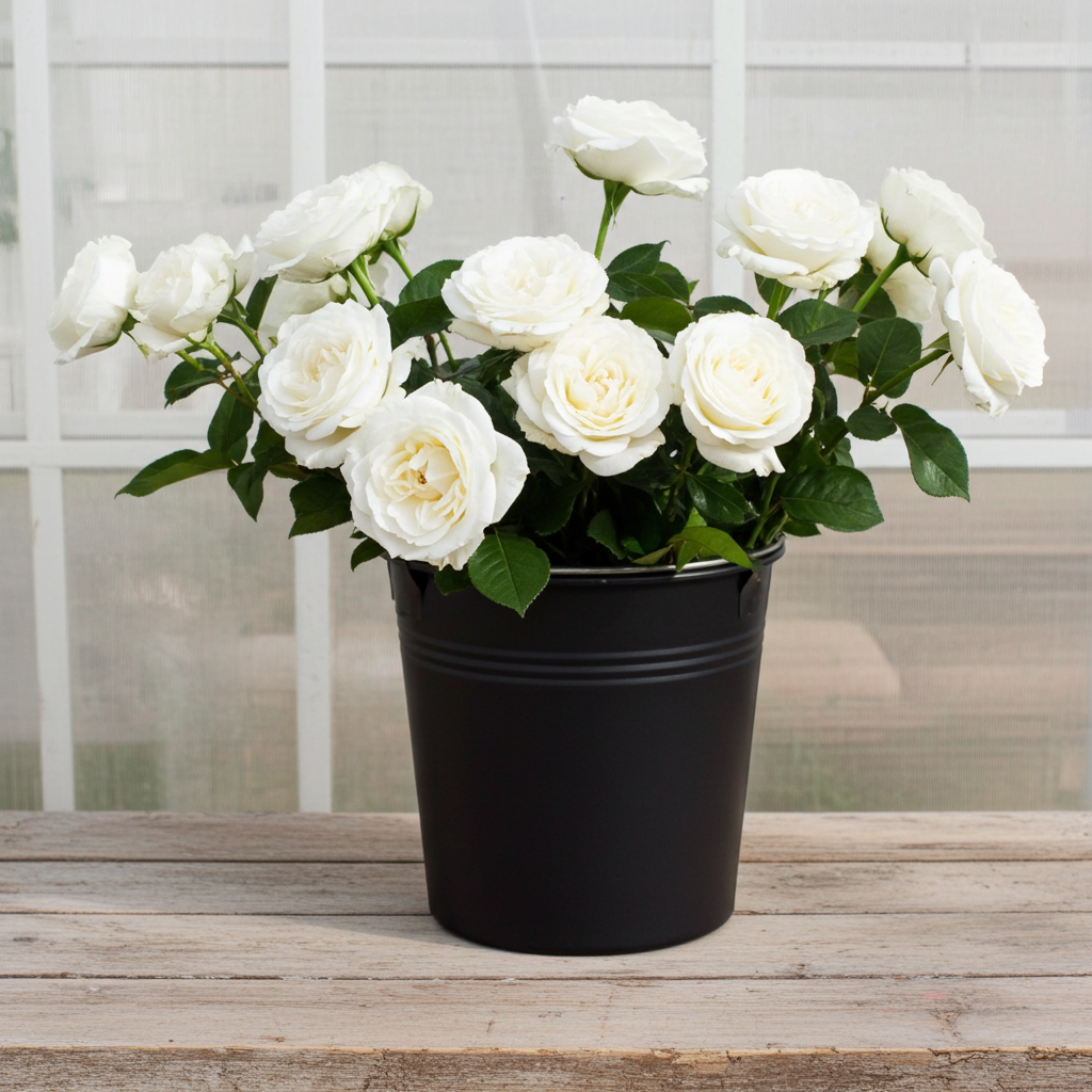 White Vitality garden rose bulk stems fresh cut – Gegesflorist