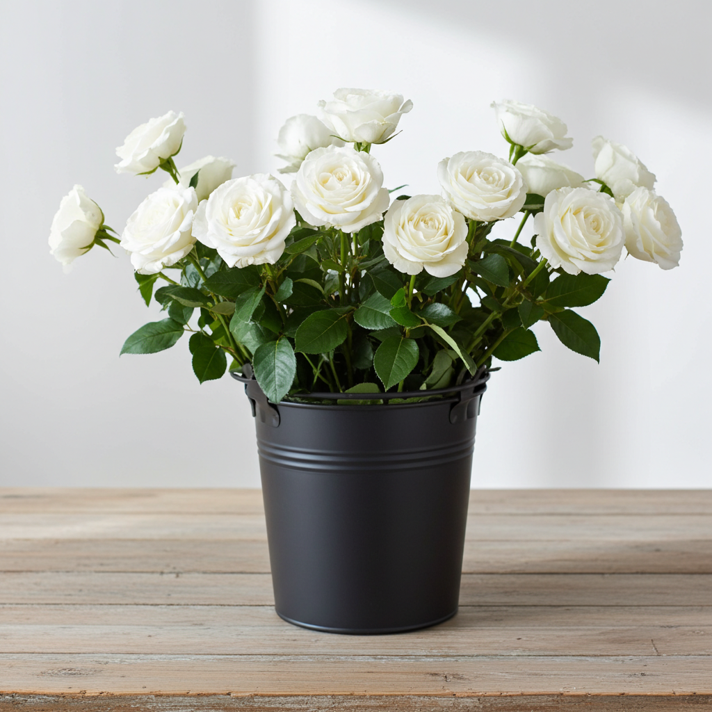 White Vitality garden rose fresh cut bulk flowers – Gegesflorist