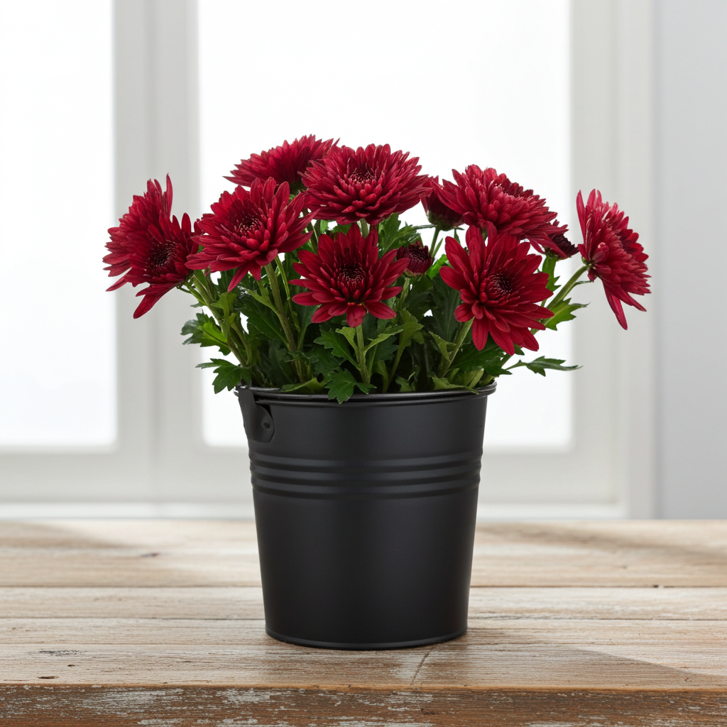 Burgundy red chrysanthemum bunch fresh cut stems – Gegesflorist